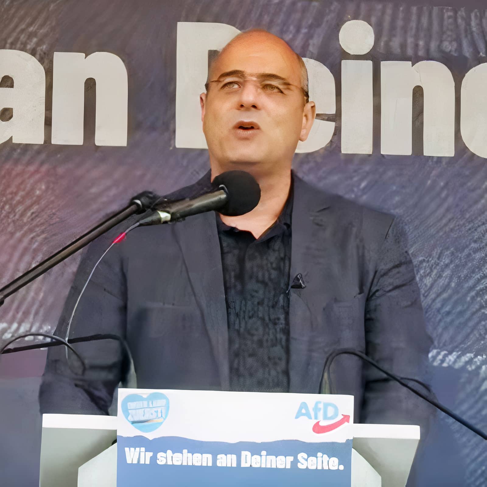 Peter Böhringer bei der AfD-Demo in berlin