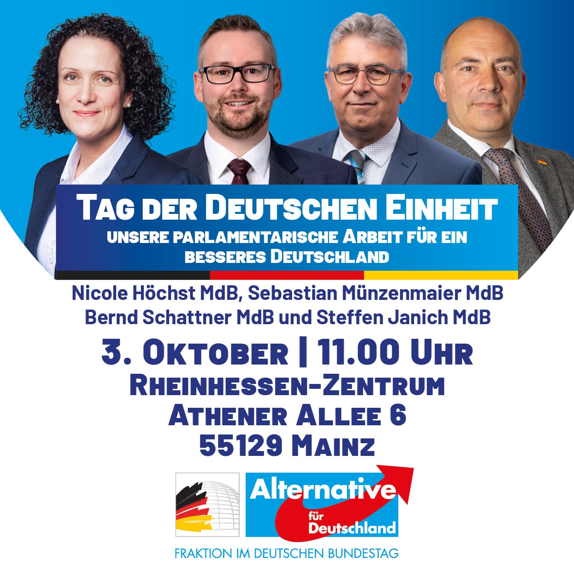 Tag der Deutschen Einheit: Veranstaltung im Zentrum Rheinhessen